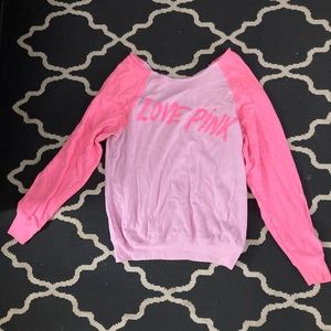 Slouchy pink sweater
